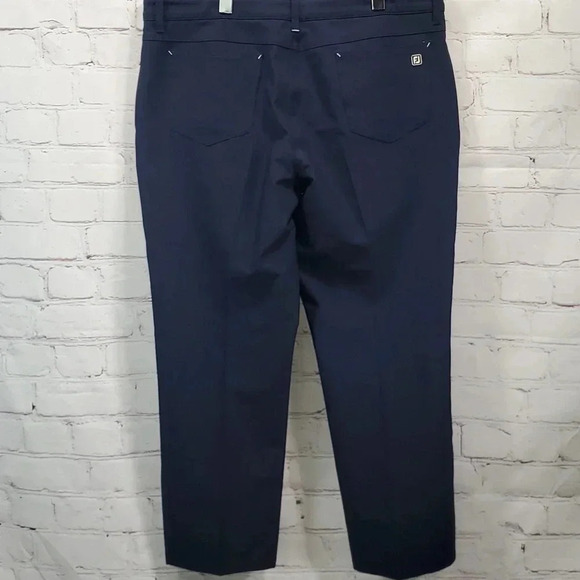 FootJoy Athletic Fit Flat Front Classic Club Navy Blue Golf Pants Men's Size 40 - Picture 7 of 16